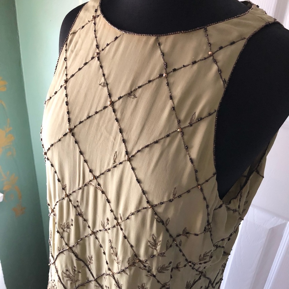 Anne Klein II Silk  Beaded Blouse (10) - Picture 2 of 6